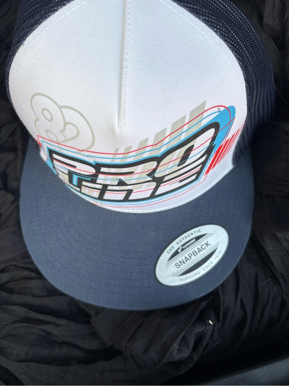 The Classic Navy and White 'Speed' Kids Snapback Hat